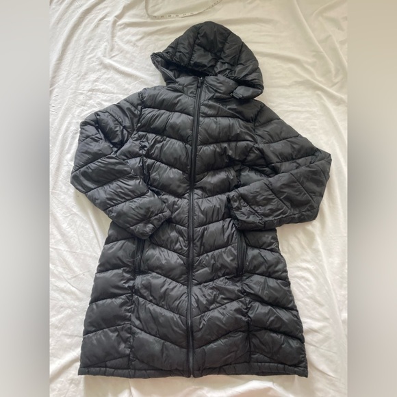 Charter Club Packable Hooded Puffer Coat Size Large Black - Picture 3 of 6
